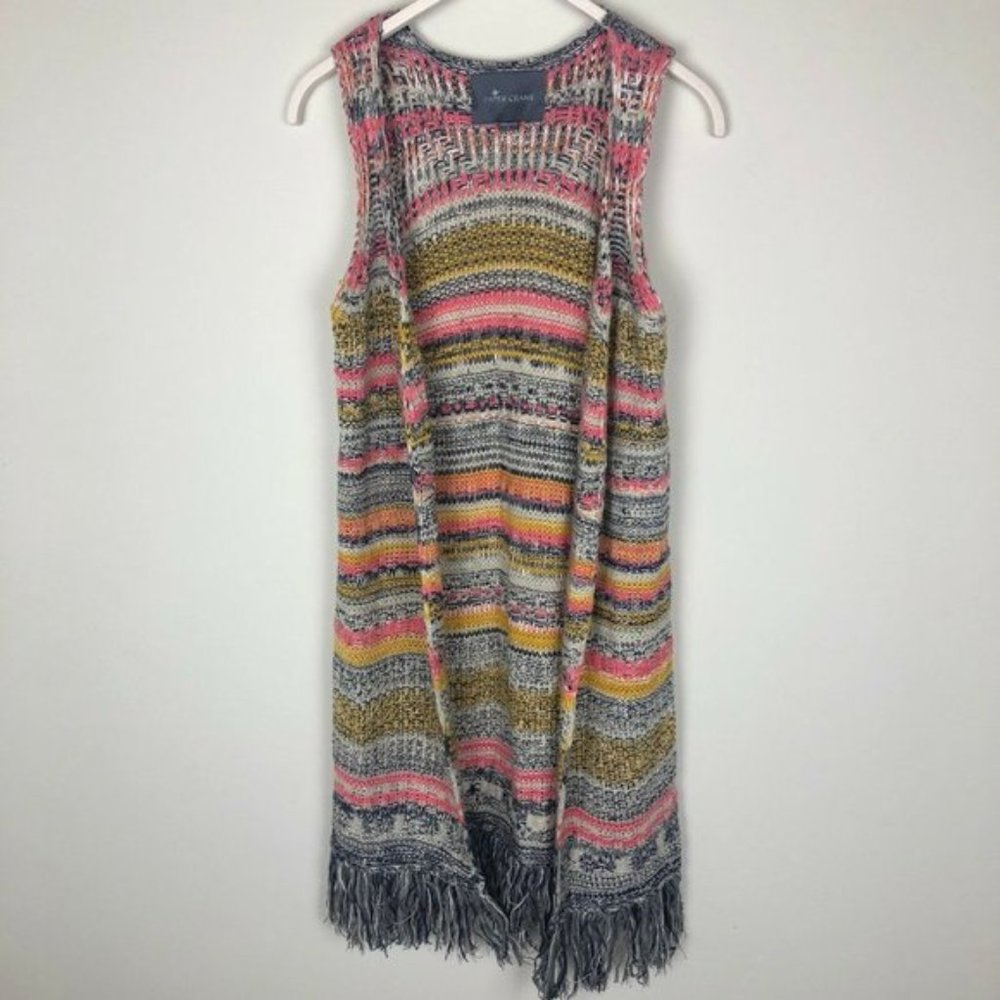 Paper Crane Colorful Knitted Vest - Picture 3 of 11